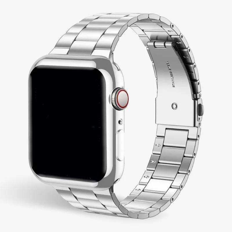 Stainless Steel Watch Band With Protective Case Secure Fit - Image 8
