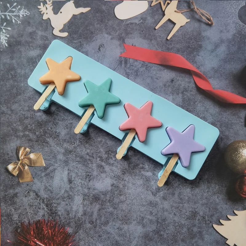 Star-Shaped Silicone Ice Cream Mold, Multi-Use Baking Tool for Ice Cream, Chocolate, Jelly, and Cake Pops - Image 5