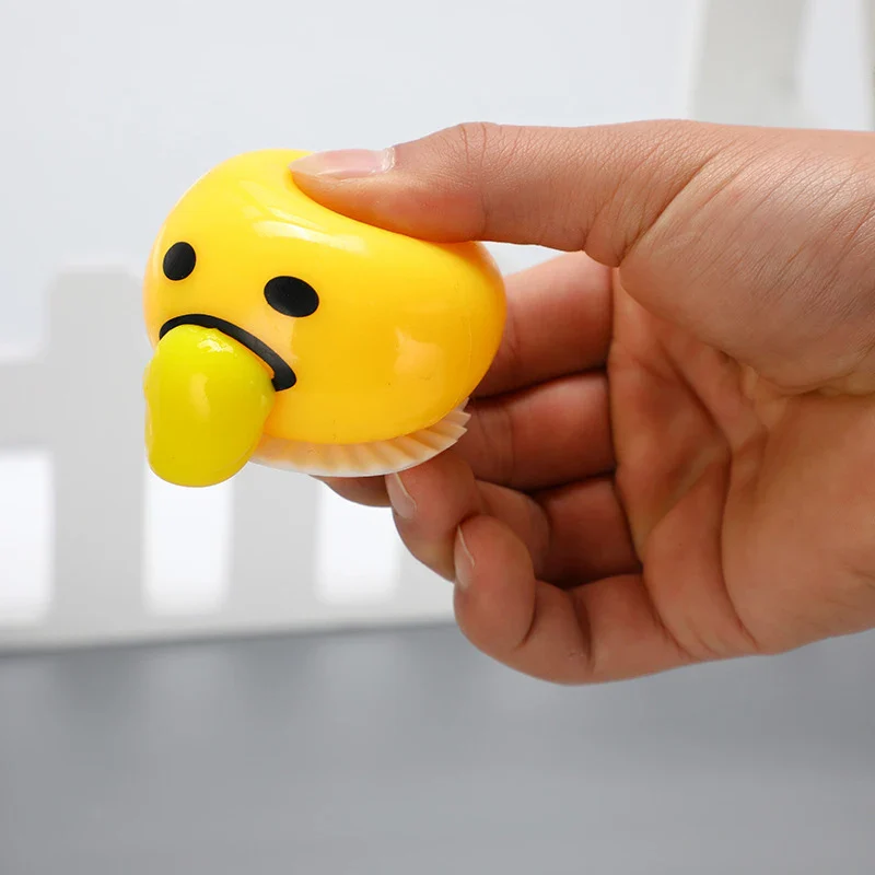 Stress Relief Egg Yolk Squeeze Toy Vomit Gag Funny Gift - Image 12