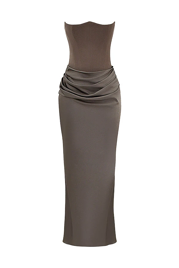 Strapless Corset Maxi Dress for Women, Elegant Long Dress with Tailored Fit for Formal Occasions - Image 6