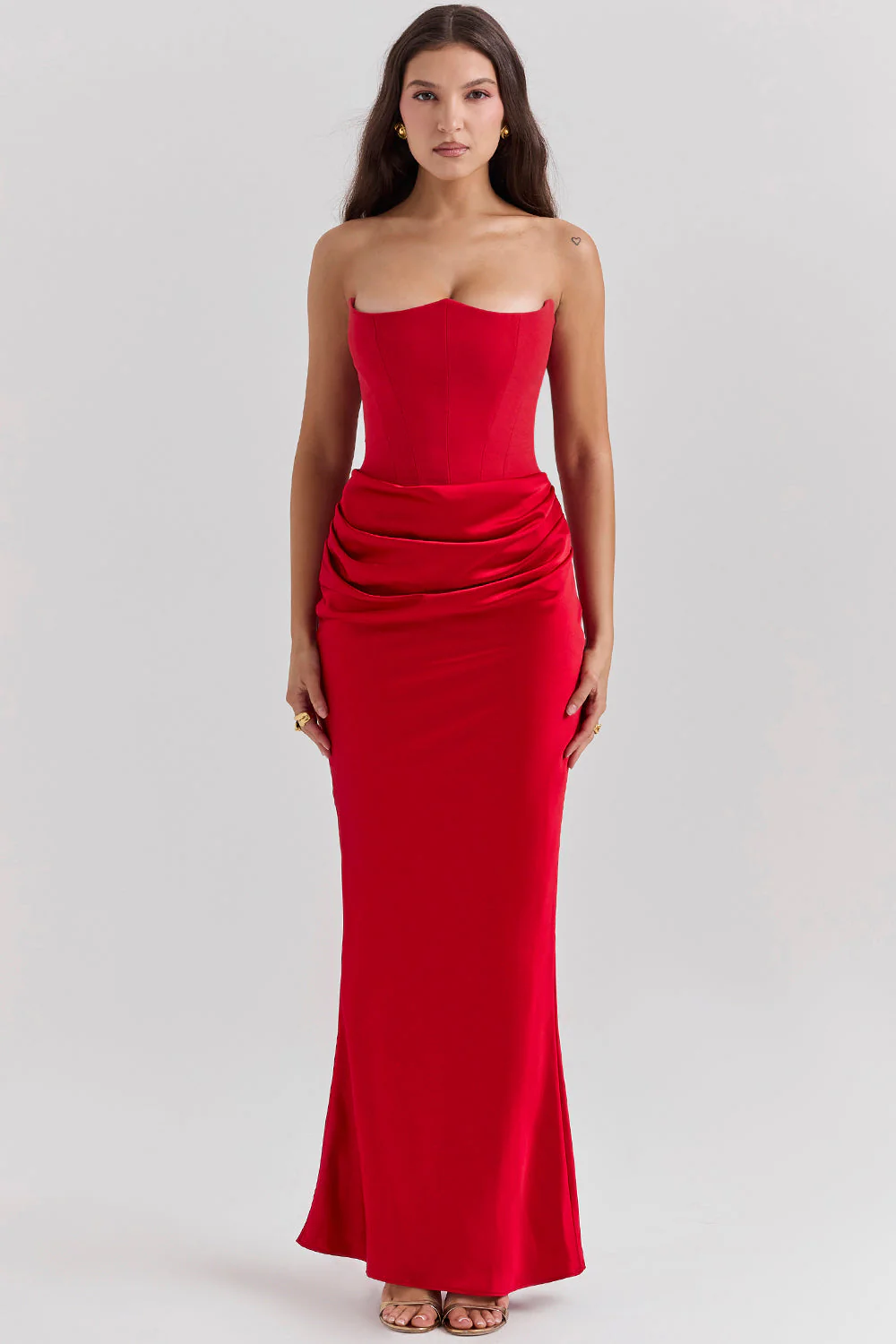 Strapless Corset Maxi Dress for Women, Elegant Long Dress with Tailored Fit for Formal Occasions - Image 8