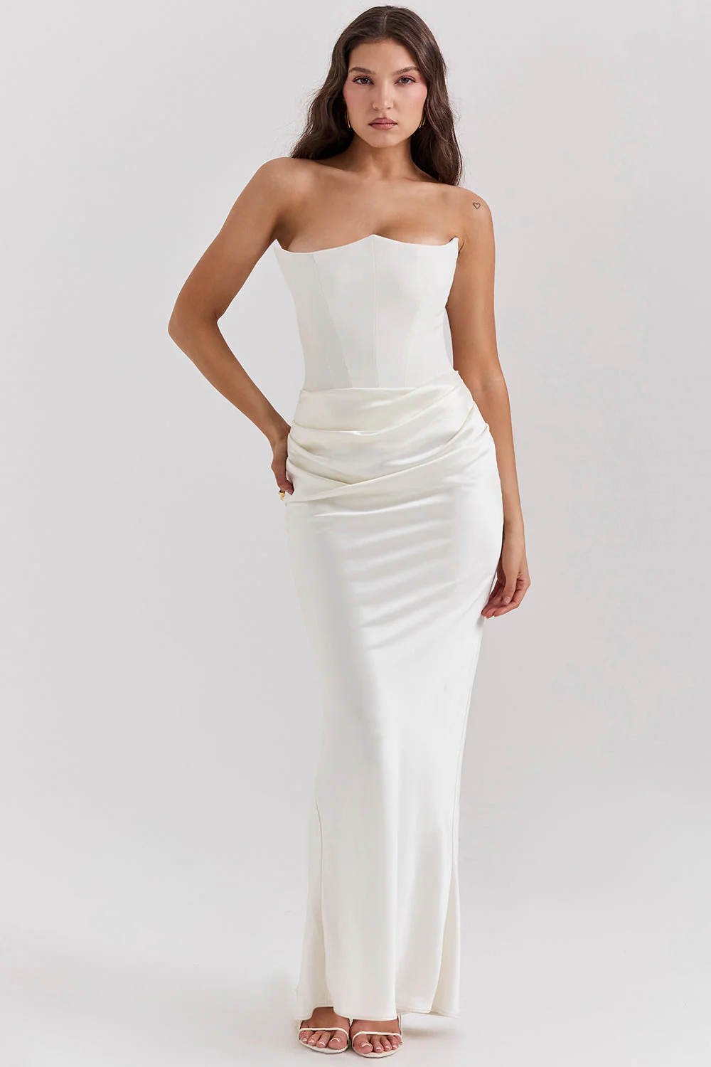 Strapless Corset Maxi Dress for Women, Elegant Long Dress with Tailored Fit for Formal Occasions - Image 9