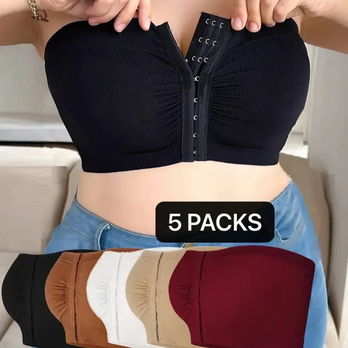Strapless Wireless Bra with Seamless Design and Soft Support for Backless and Off-Shoulder Outfits - Image 3