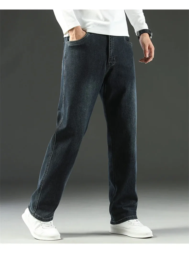 Stretchy Men’s Jeans - Wide Leg, Cotton, Business Casual - Image 15