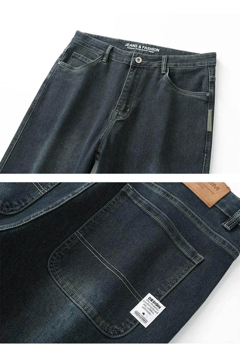 Stretchy Men’s Jeans - Wide Leg, Cotton, Business Casual - Image 18