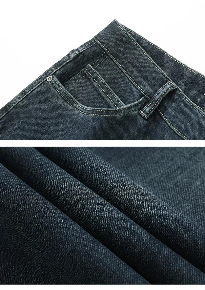Stretchy Men’s Jeans - Wide Leg, Cotton, Business Casual - Image 19