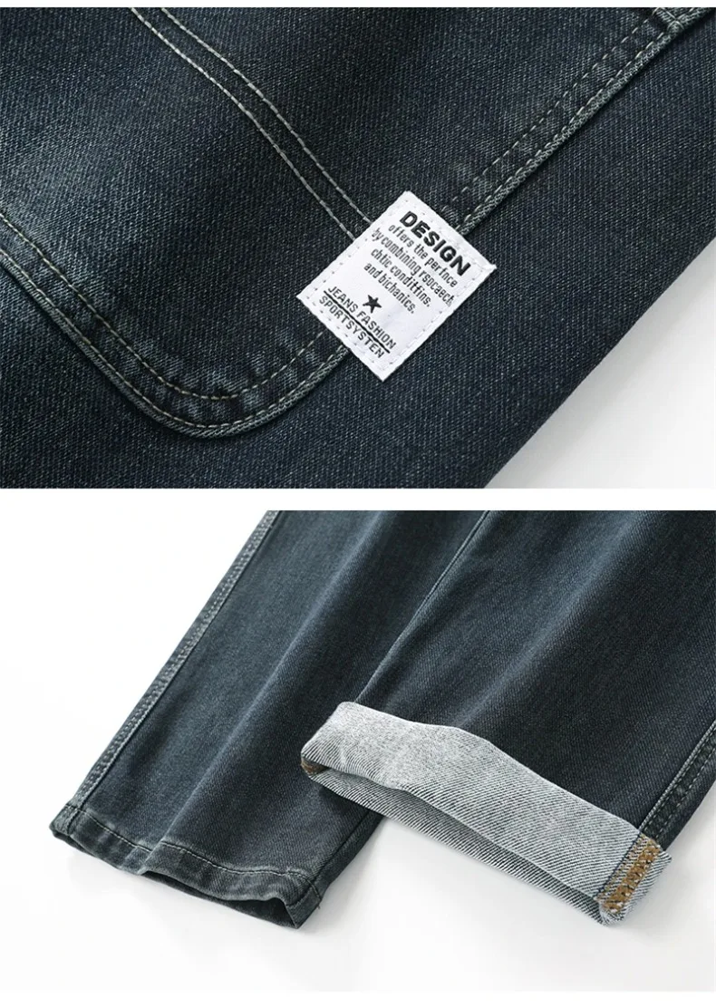 Stretchy Men’s Jeans - Wide Leg, Cotton, Business Casual - Image 20