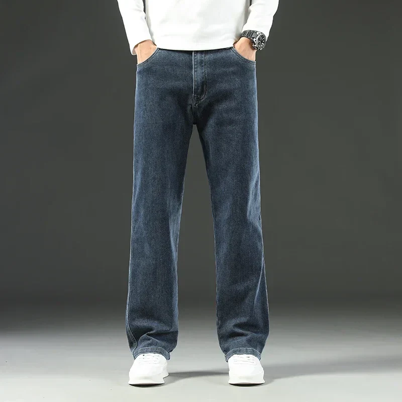 Stretchy Men’s Jeans - Wide Leg, Cotton, Business Casual - Image 21