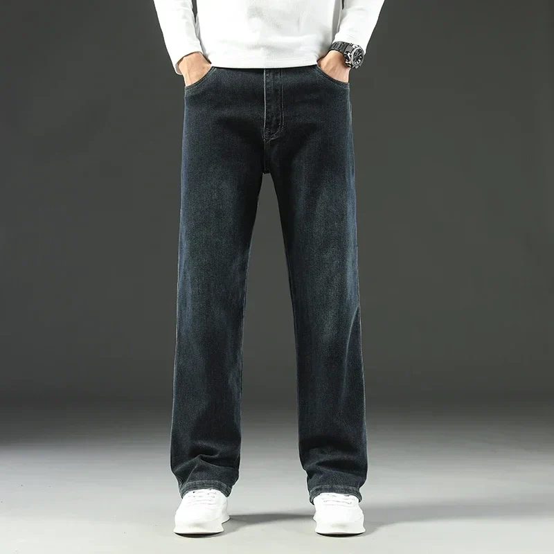 Stretchy Men’s Jeans - Wide Leg, Cotton, Business Casual - Image 22