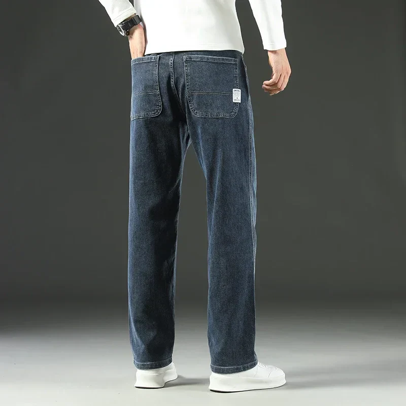 Stretchy Men’s Jeans - Wide Leg, Cotton, Business Casual - Image 3