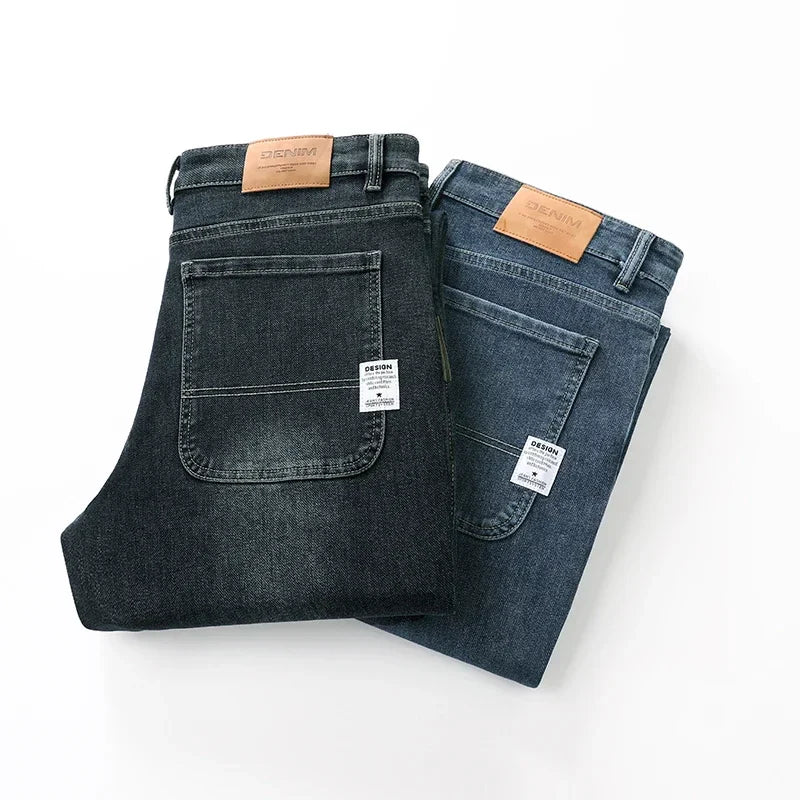 Stretchy Men’s Jeans - Wide Leg, Cotton, Business Casual - Image 5