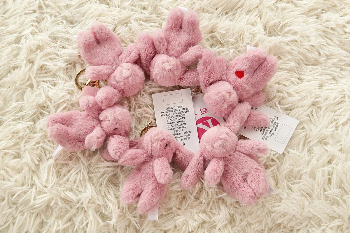 Rabbit Plush Keychain Cute Bunny Bag Charm Soft Gift - Image 10