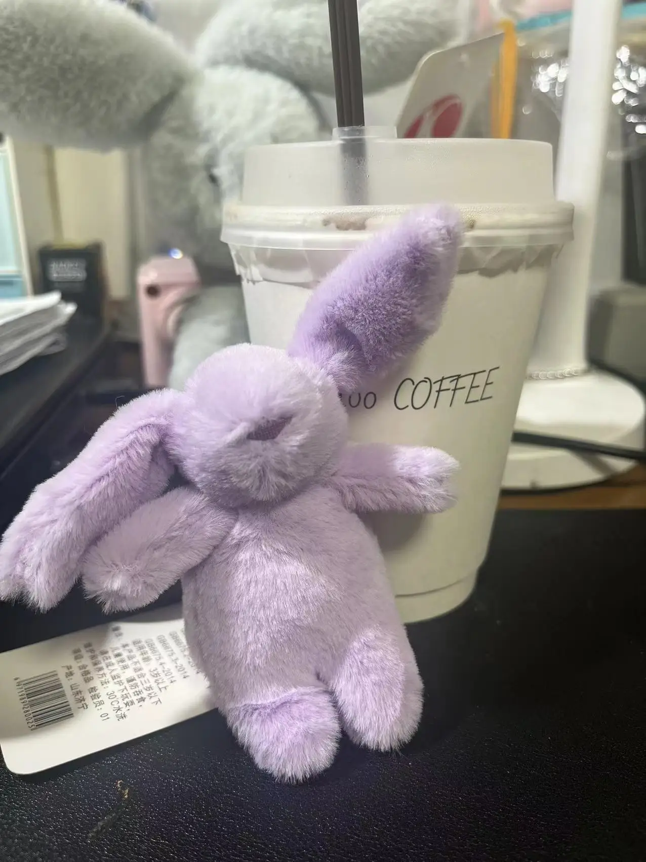 Rabbit Plush Keychain Cute Bunny Bag Charm Soft Gift - Image 13