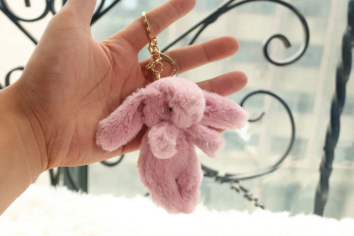 Rabbit Plush Keychain Cute Bunny Bag Charm Soft Gift - Image 7