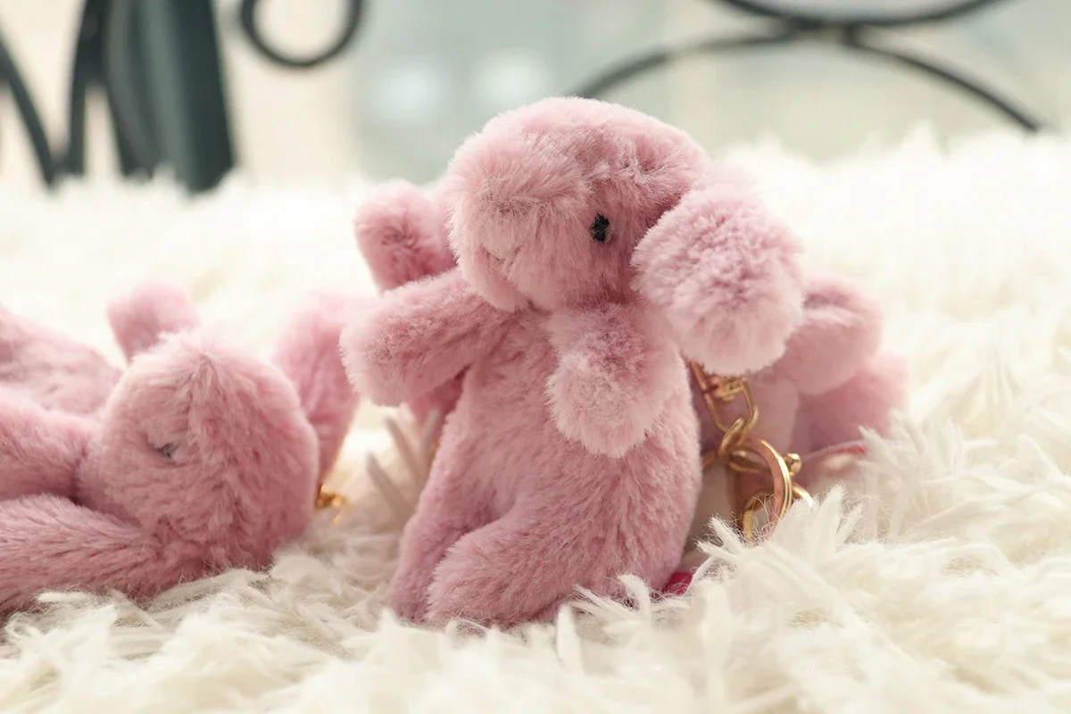Rabbit Plush Keychain Cute Bunny Bag Charm Soft Gift - Image 9