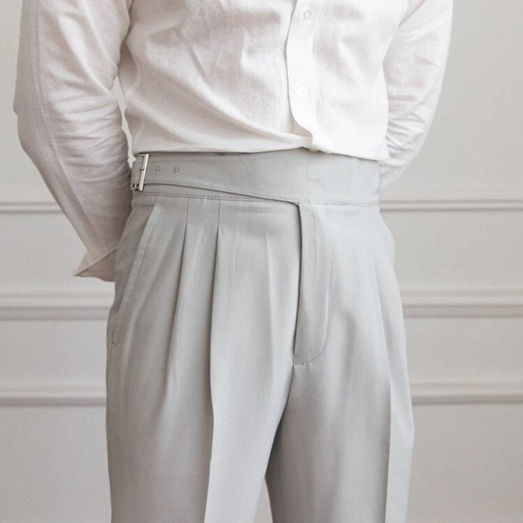 Stylish Loop Detail Pants for Modern Silhouette, Comfortable Fit, Versatile for Casual and Semi-Formal Wear - Image 3