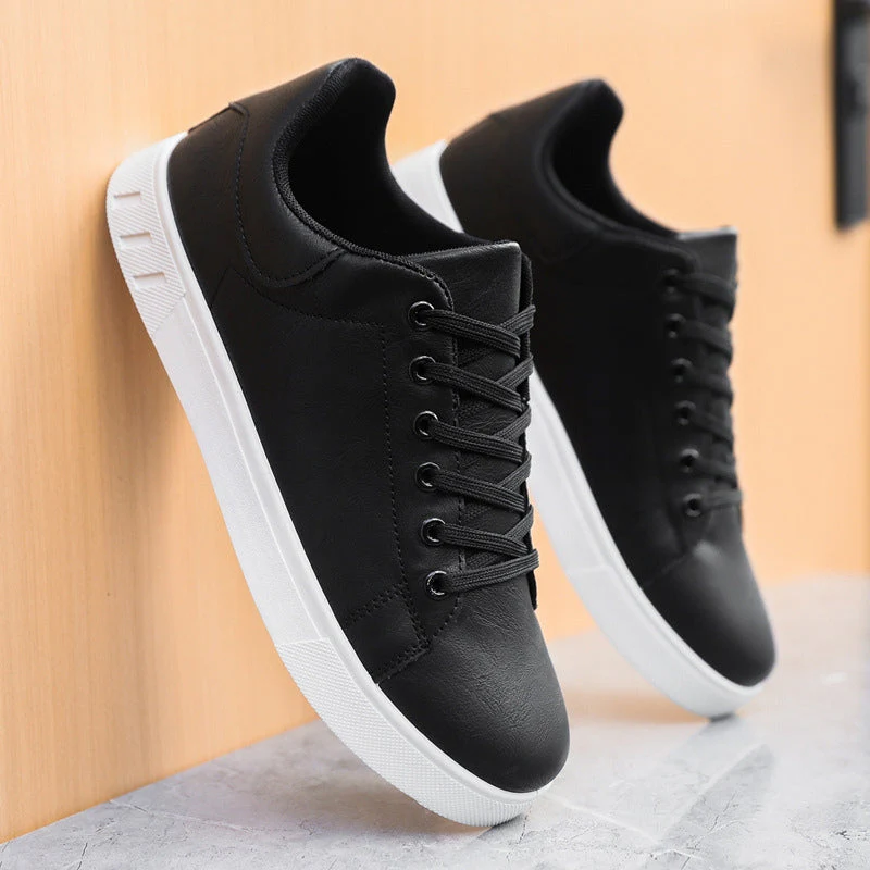Stylish Men's Leather Sneakers in Brown and Black for Everyday Comfort and Durability - Image 4