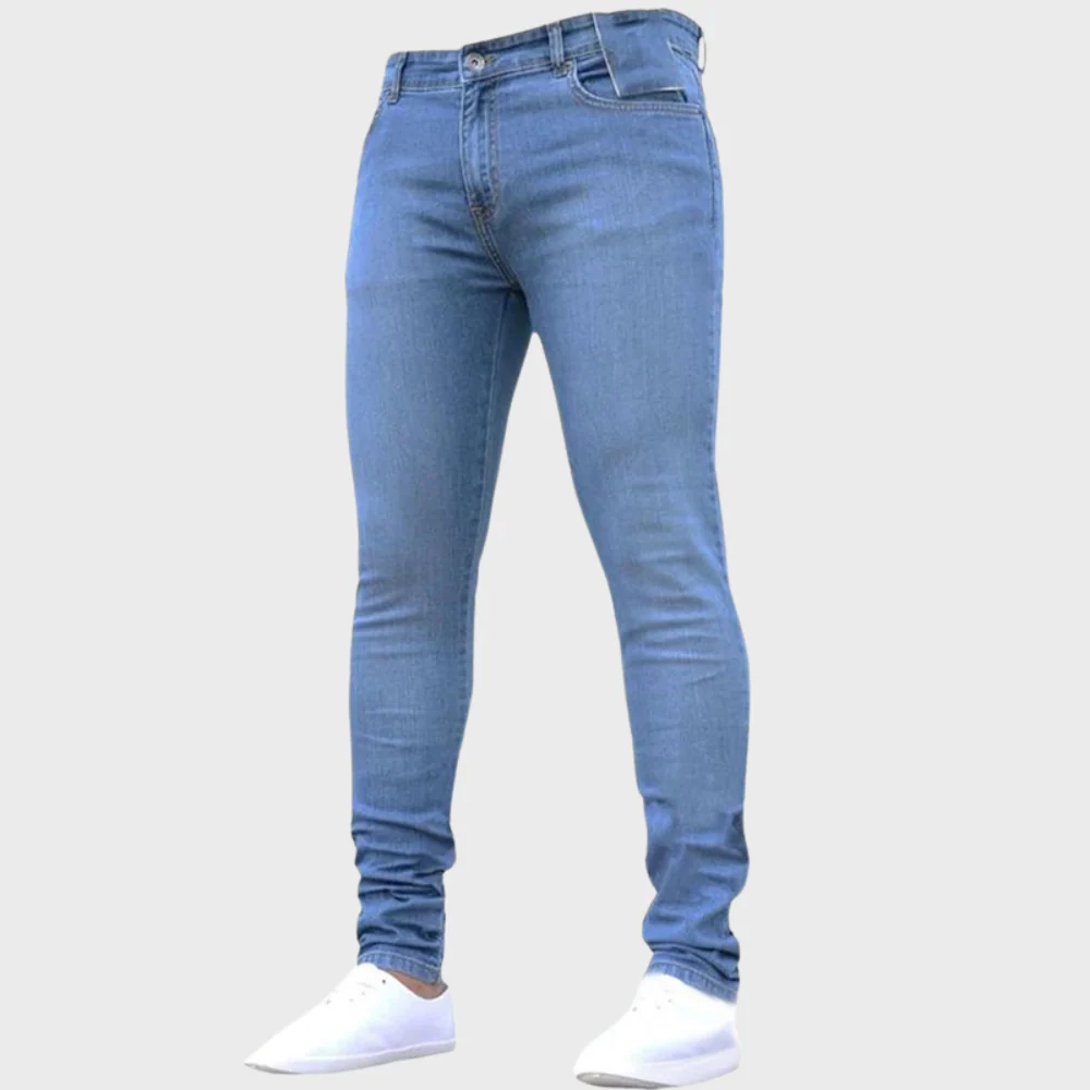 Stylish men's skinny jeans – timeless design, durable fabric, for summer - Image 2