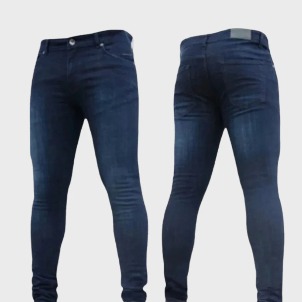 Stylish men's skinny jeans – timeless design, durable fabric, for summer - Image 3