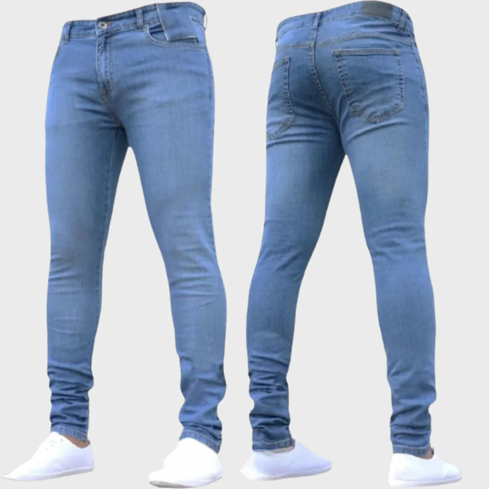Stylish men's skinny jeans – timeless design, durable fabric, for summer - Image 4
