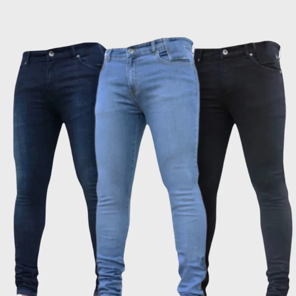 Stylish men's skinny jeans – timeless design, durable fabric, for summer - Image 5