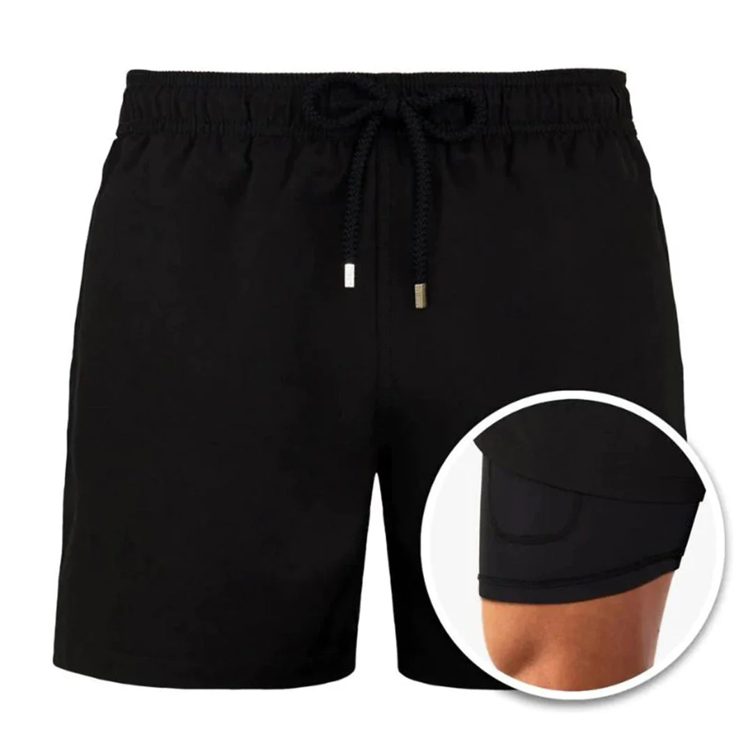 Stylish Men's Swimwear Quick-Dry Swim Trunks with Modern Fit and Practical Pockets for Beach and Pool - Image 10