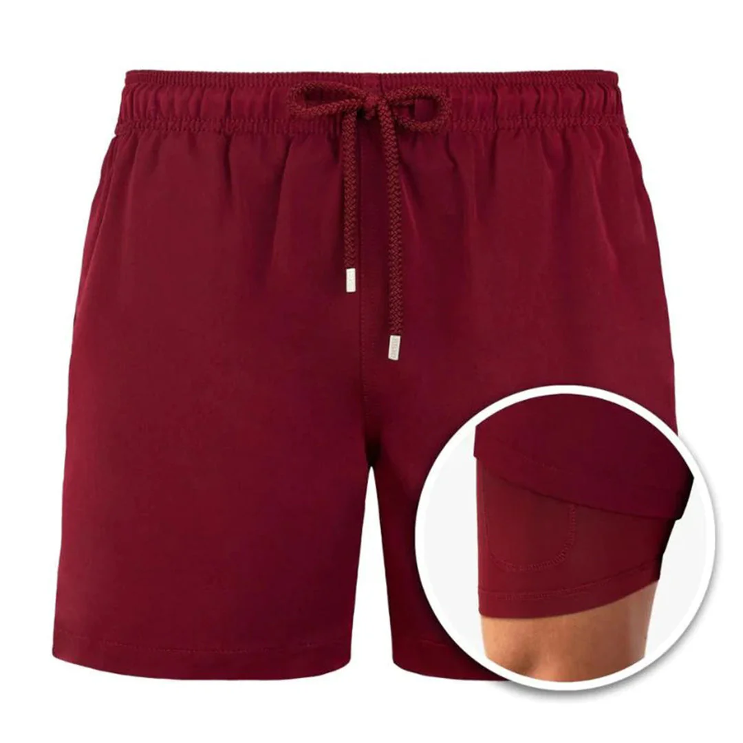 Stylish Men's Swimwear Quick-Dry Swim Trunks with Modern Fit and Practical Pockets for Beach and Pool - Image 6