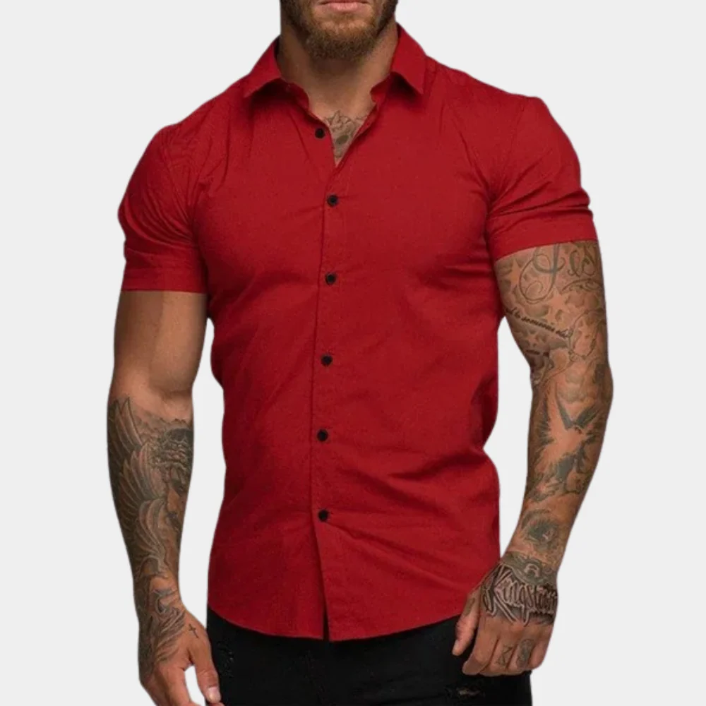 Stylish Short Sleeve Men's Shirt  Comfortable Casual T-Shirt for Everyday Wear - Image 5