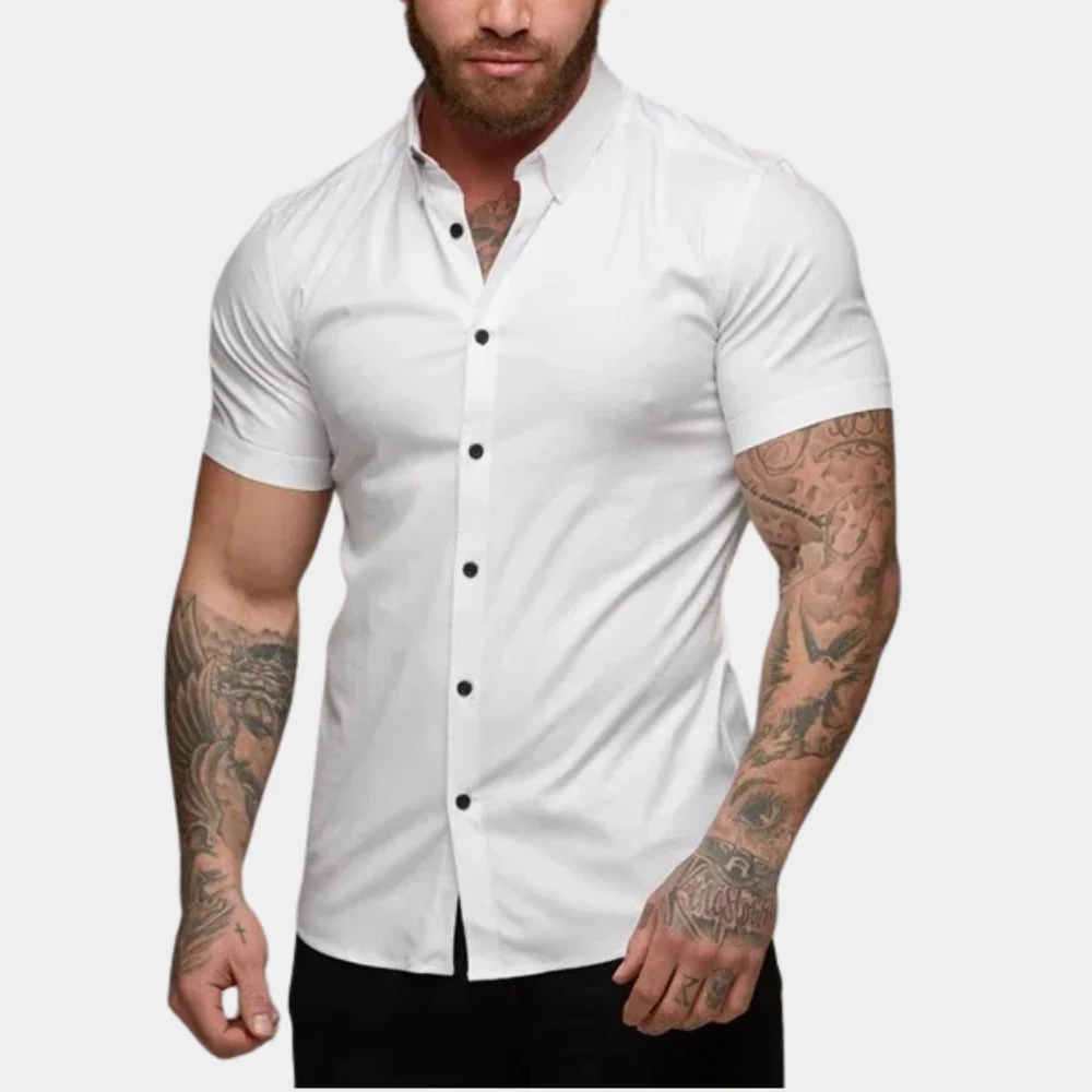Stylish Short Sleeve Men's Shirt  Comfortable Casual T-Shirt for Everyday Wear - Image 6