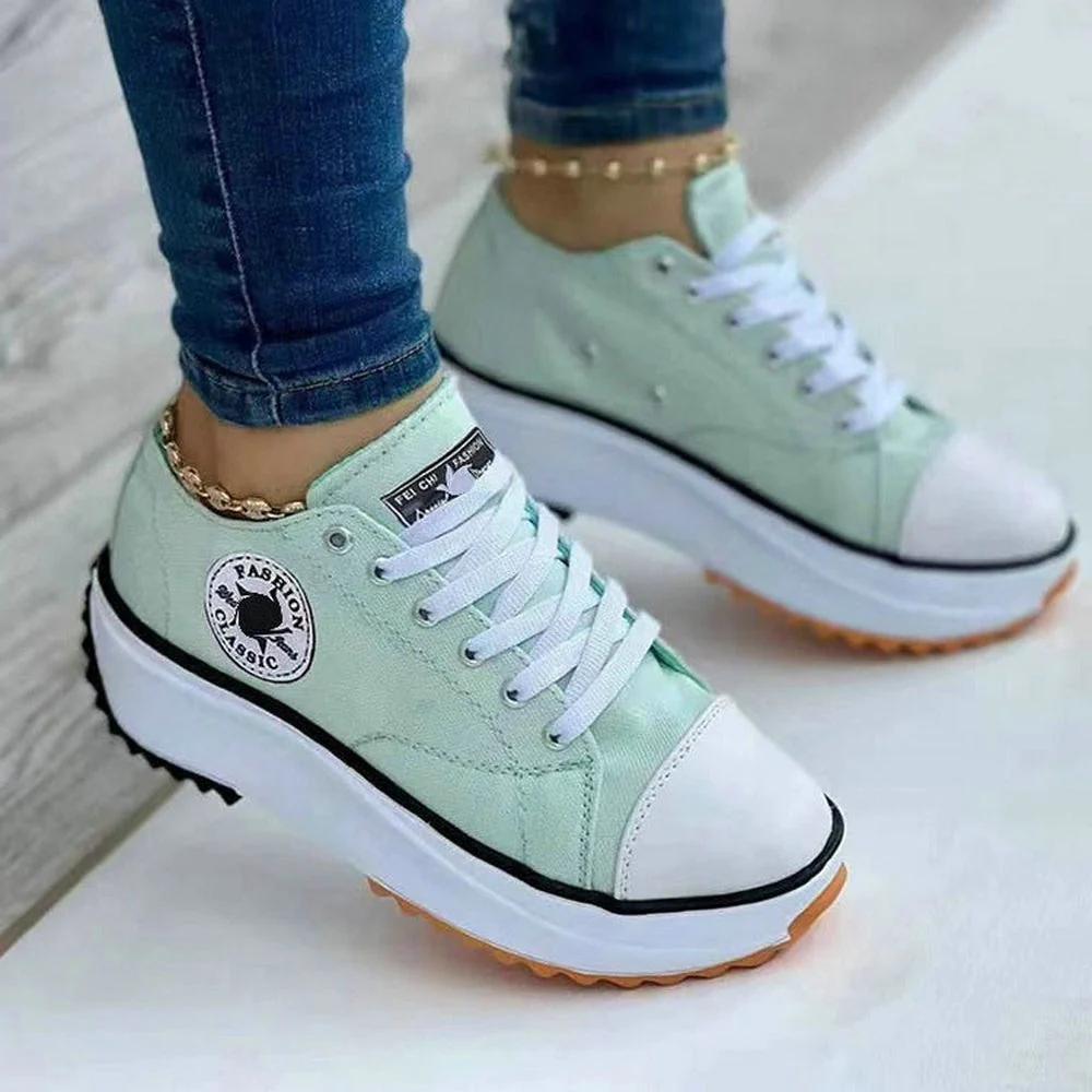 Stylish White Sneakers for Women with Memory Foam Insole and Shock Absorbing Sole - Comfortable Ladies Trainers - Image 11