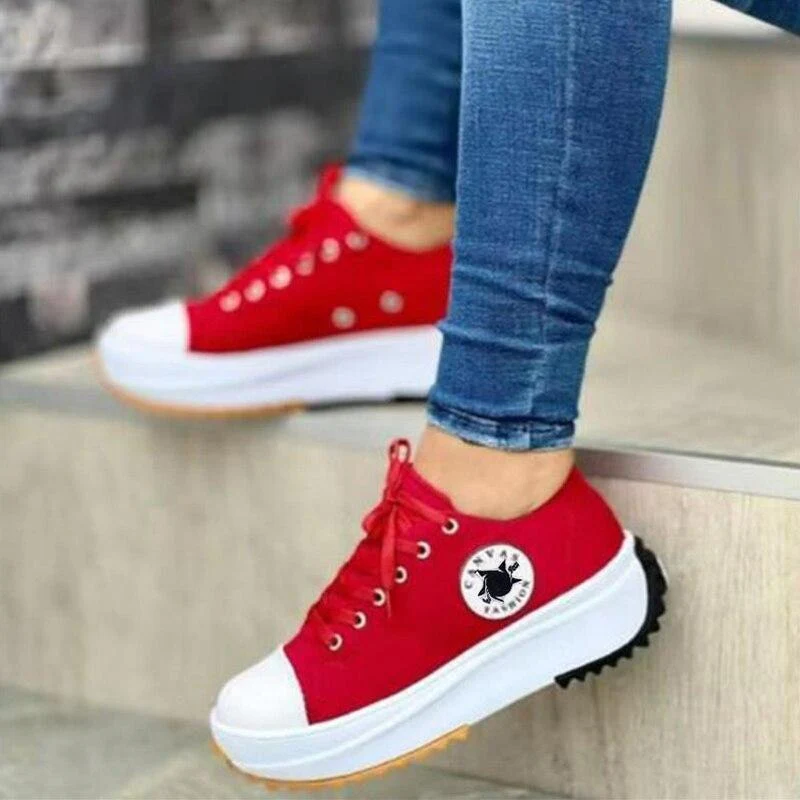 Stylish White Sneakers for Women with Memory Foam Insole and Shock Absorbing Sole - Comfortable Ladies Trainers - Image 5