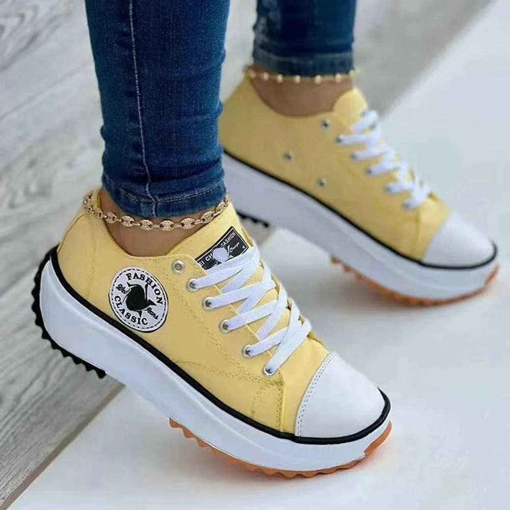 Stylish White Sneakers for Women with Memory Foam Insole and Shock Absorbing Sole - Comfortable Ladies Trainers - Image 9