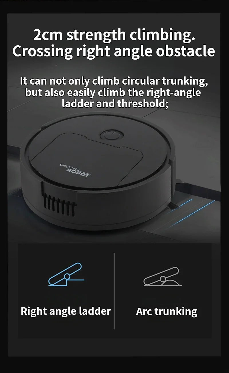 Suction Sweeping Robot 3 In 1 Mini Automatic Sweeper - Image 10