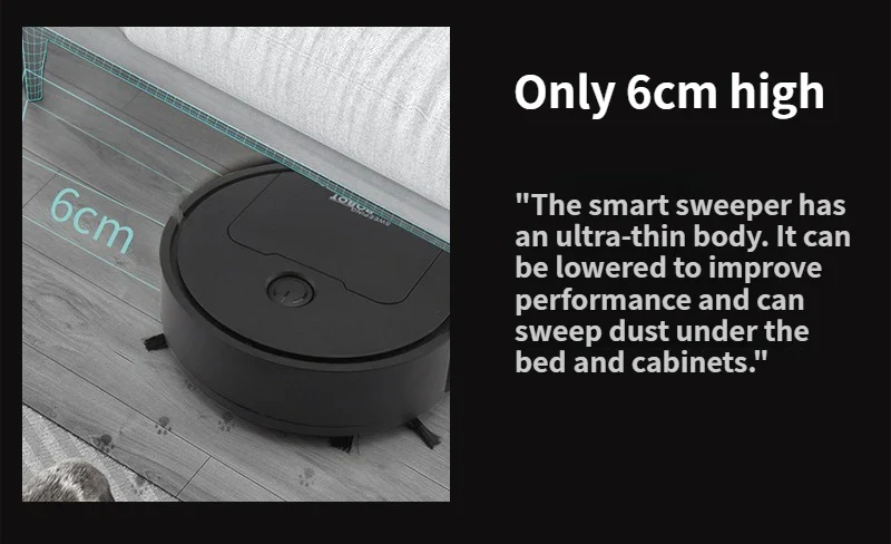 Suction Sweeping Robot 3 In 1 Mini Automatic Sweeper - Image 12