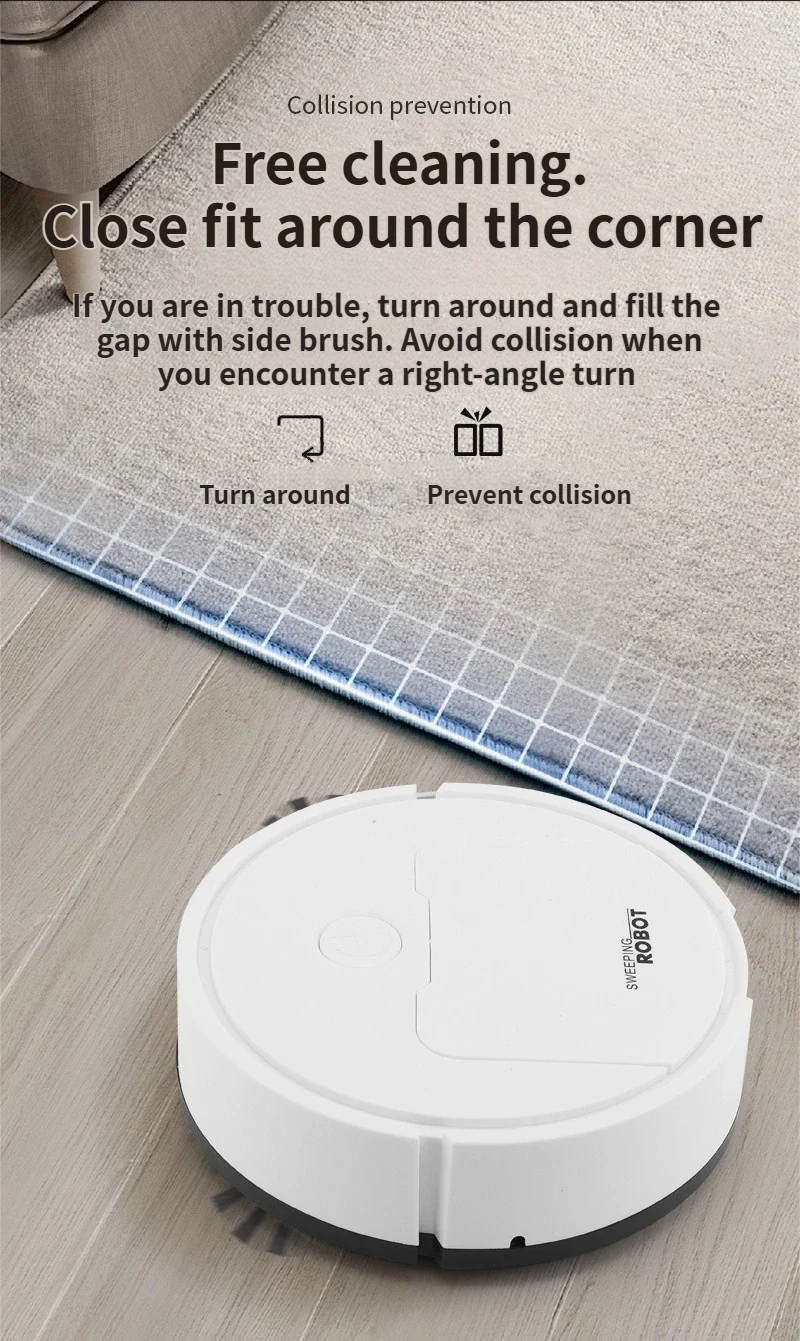 Suction Sweeping Robot 3 In 1 Mini Automatic Sweeper - Image 13