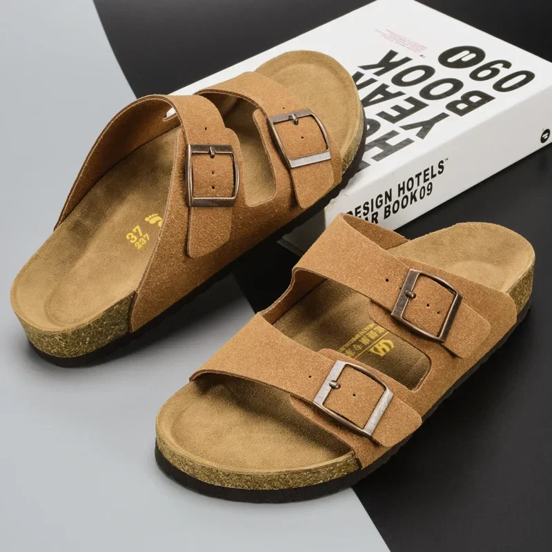 Summer Leather Men Sandals - Durable Non-Slip Outdoor Beach Casual Shoes for Women - Image 11