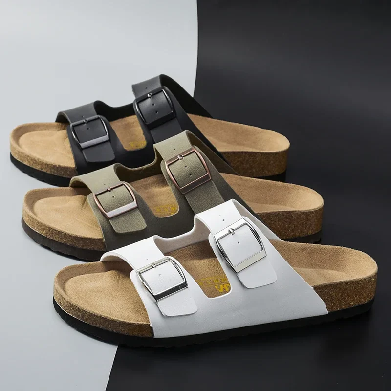 Summer Leather Men Sandals - Durable Non-Slip Outdoor Beach Casual Shoes for Women - Image 3