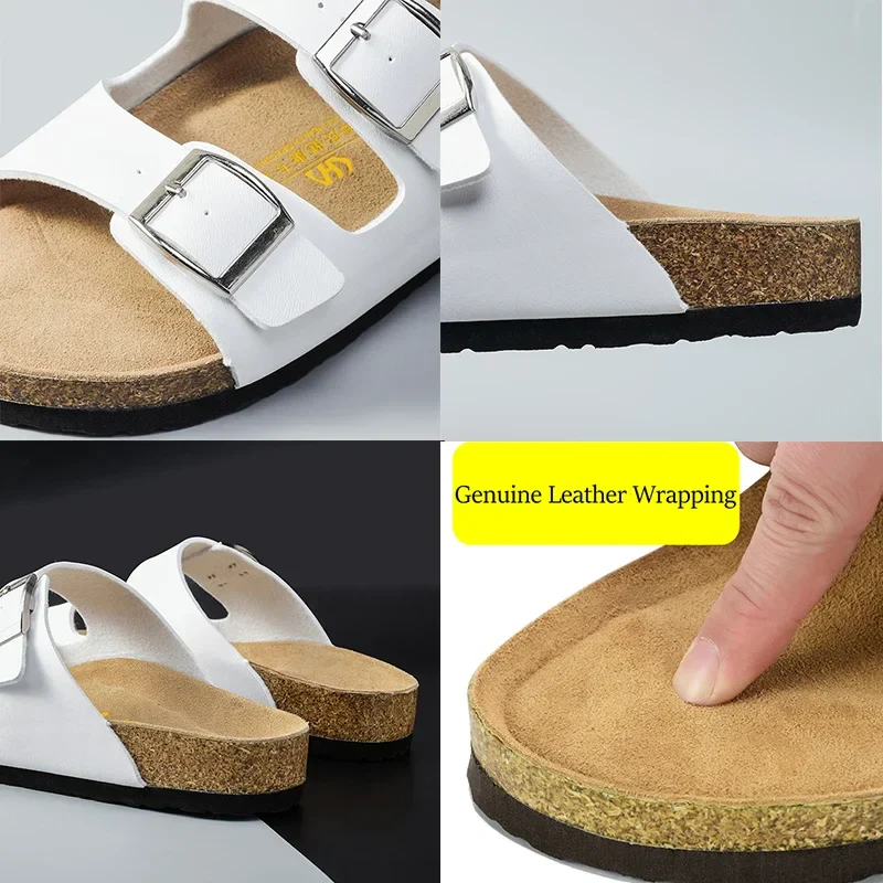 Summer Leather Men Sandals - Durable Non-Slip Outdoor Beach Casual Shoes for Women - Image 4