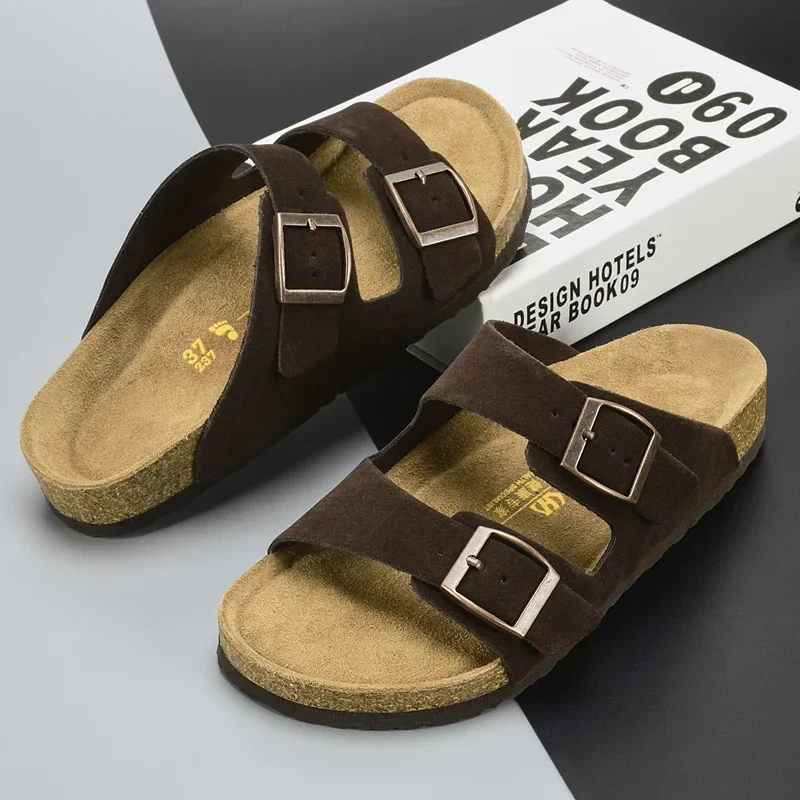 Summer Leather Men Sandals - Durable Non-Slip Outdoor Beach Casual Shoes for Women - Image 9