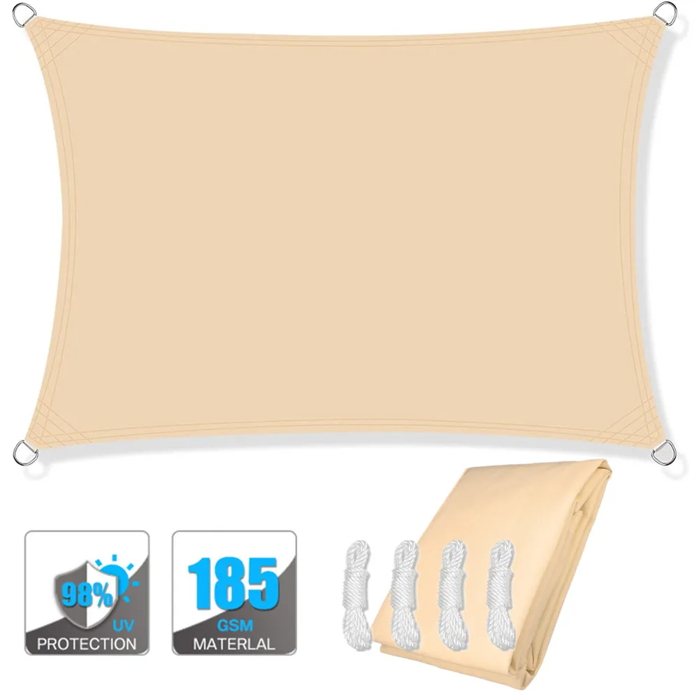 Sun Shade Sail Waterproof Rectangle Canopy Outdoor Patio Summer 2025 UV Protection Water Resistant Privacy Screen - Image 10