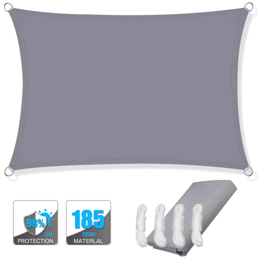 Sun Shade Sail Waterproof Rectangle Canopy Outdoor Patio Summer 2025 UV Protection Water Resistant Privacy Screen - Image 11