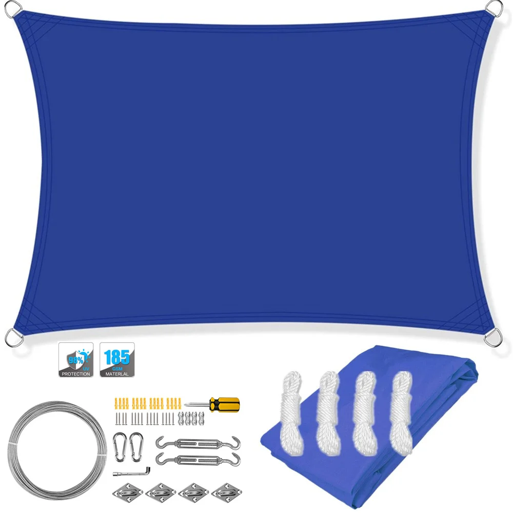 Sun Shade Sail Waterproof Rectangle Canopy Outdoor Patio Summer 2025 UV Protection Water Resistant Privacy Screen - Image 14