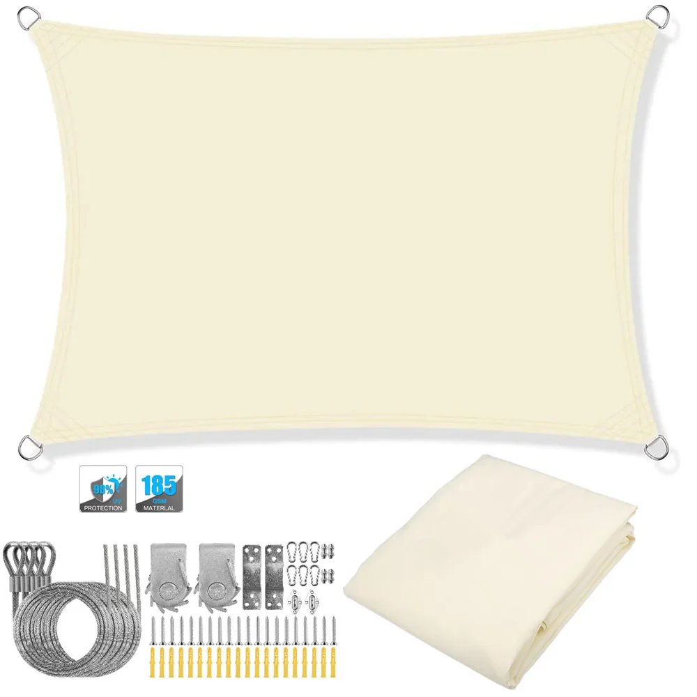 Sun Shade Sail Waterproof Rectangle Canopy Outdoor Patio Summer 2025 UV Protection Water Resistant Privacy Screen - Image 17
