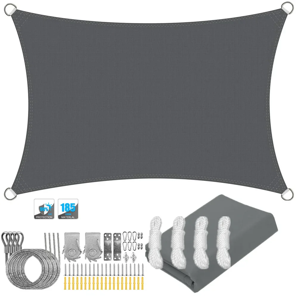Sun Shade Sail Waterproof Rectangle Canopy Outdoor Patio Summer 2025 UV Protection Water Resistant Privacy Screen - Image 18