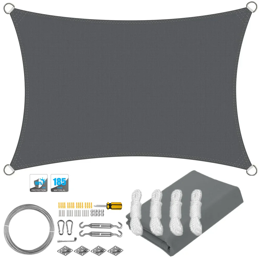 Sun Shade Sail Waterproof Rectangle Canopy Outdoor Patio Summer 2025 UV Protection Water Resistant Privacy Screen - Image 20