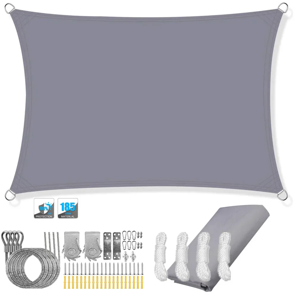 Sun Shade Sail Waterproof Rectangle Canopy Outdoor Patio Summer 2025 UV Protection Water Resistant Privacy Screen - Image 22