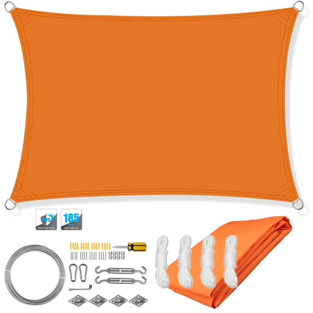 Sun Shade Sail Waterproof Rectangle Canopy Outdoor Patio Summer 2025 UV Protection Water Resistant Privacy Screen - Image 24