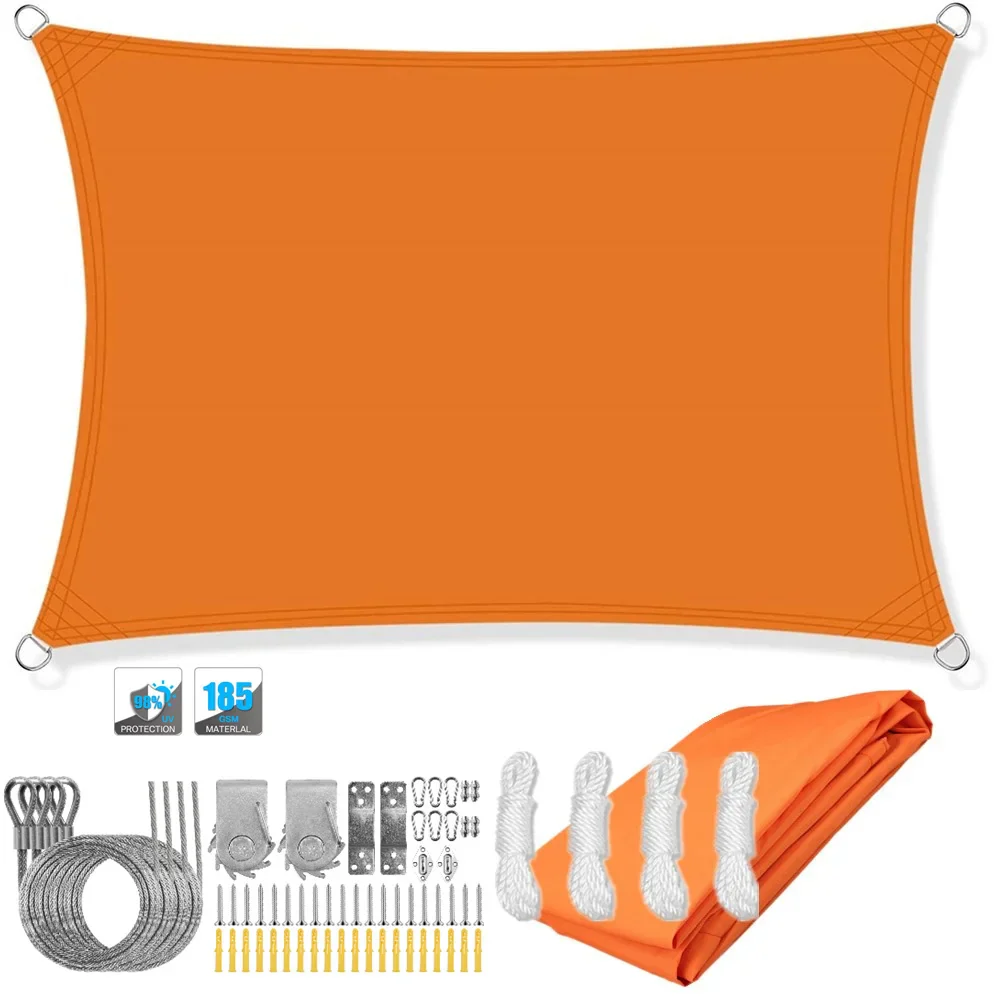 Sun Shade Sail Waterproof Rectangle Canopy Outdoor Patio Summer 2025 UV Protection Water Resistant Privacy Screen - Image 27