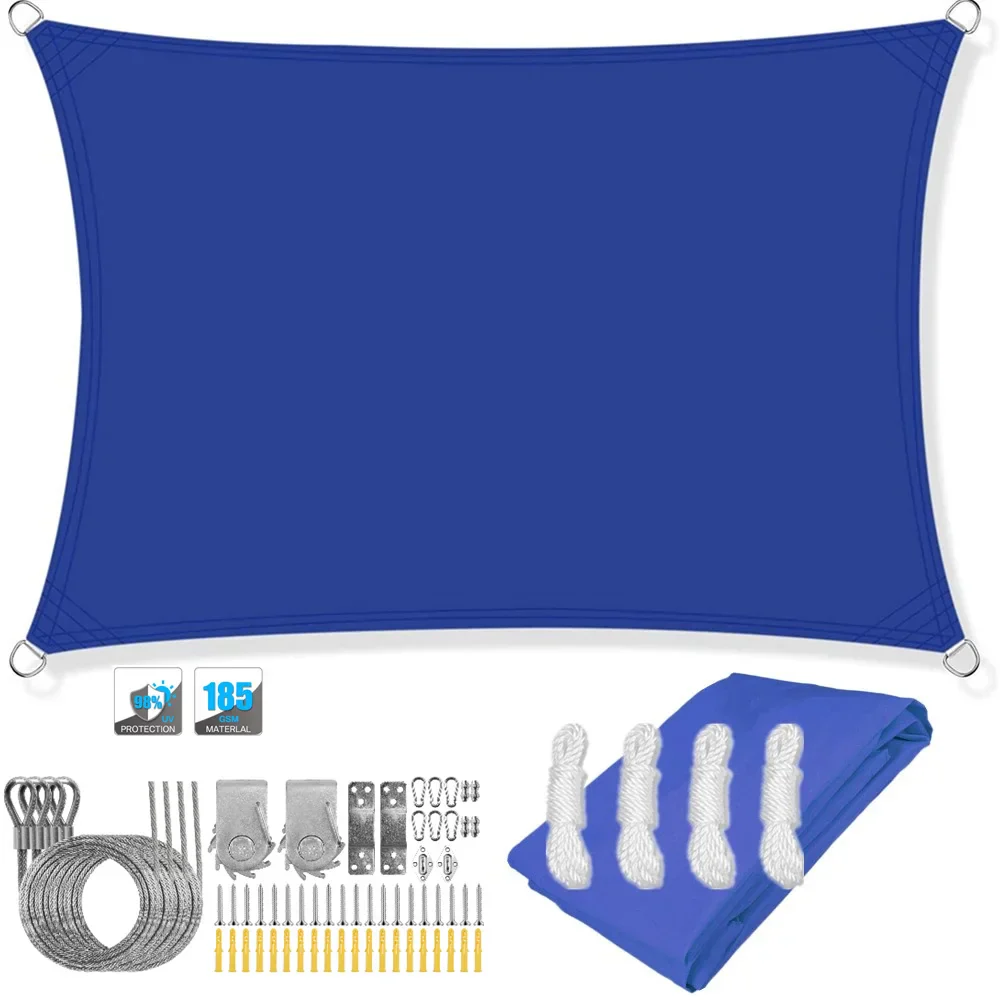 Sun Shade Sail Waterproof Rectangle Canopy Outdoor Patio Summer 2025 UV Protection Water Resistant Privacy Screen - Image 28