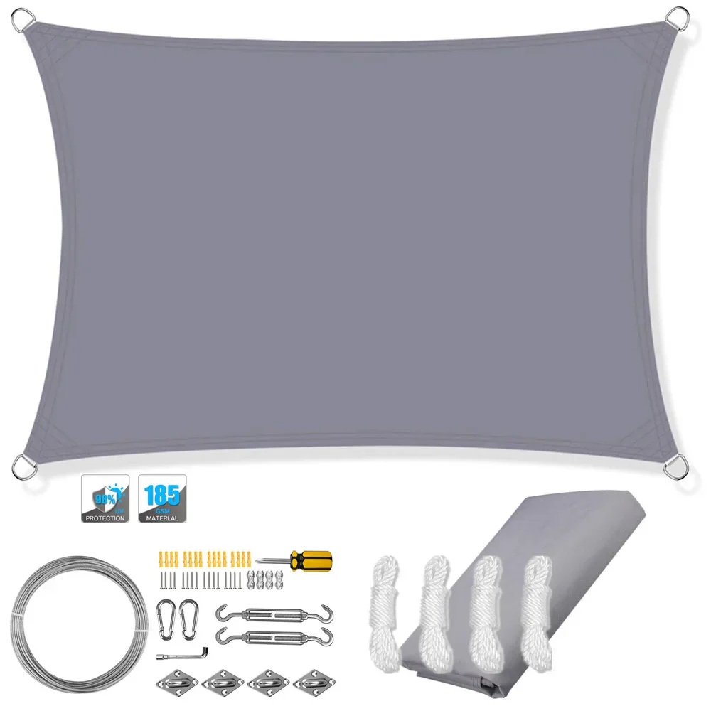 Sun Shade Sail Waterproof Rectangle Canopy Outdoor Patio Summer 2025 UV Protection Water Resistant Privacy Screen - Image 29